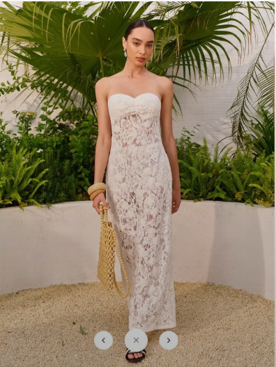 Commence Lace Strapless Sweetheart Dress