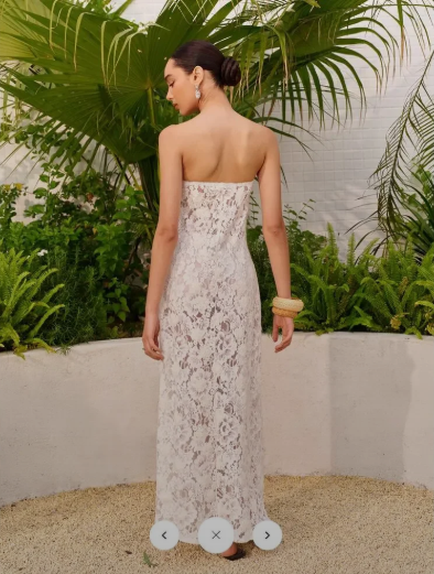 Commence Lace Strapless Sweetheart Dress