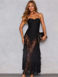 Vici Sheer Lace Evening Dress